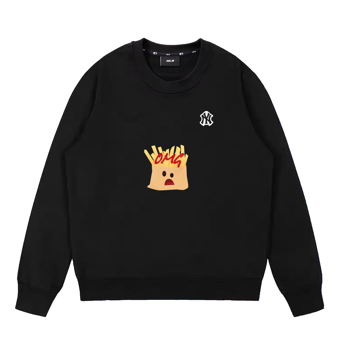 Lookbook [Custom Apparel] MLB SS23 New York Yankees BNK Logo Print Unisex Pullover Sweatshirt. 3AMTB0131-50BKS(Group40SBOX