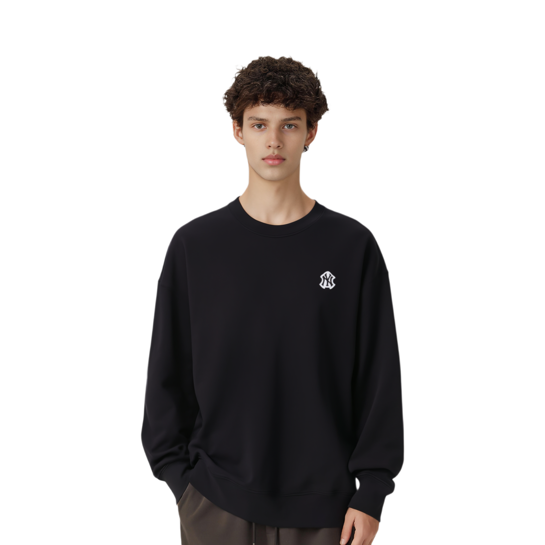 [Custom Apparel] MLB SS23 New York Yankees Logo Print Crewneck Sweatshirt Black 3AMTB0131-50BKS(Group40-Solar-System) 圖 5