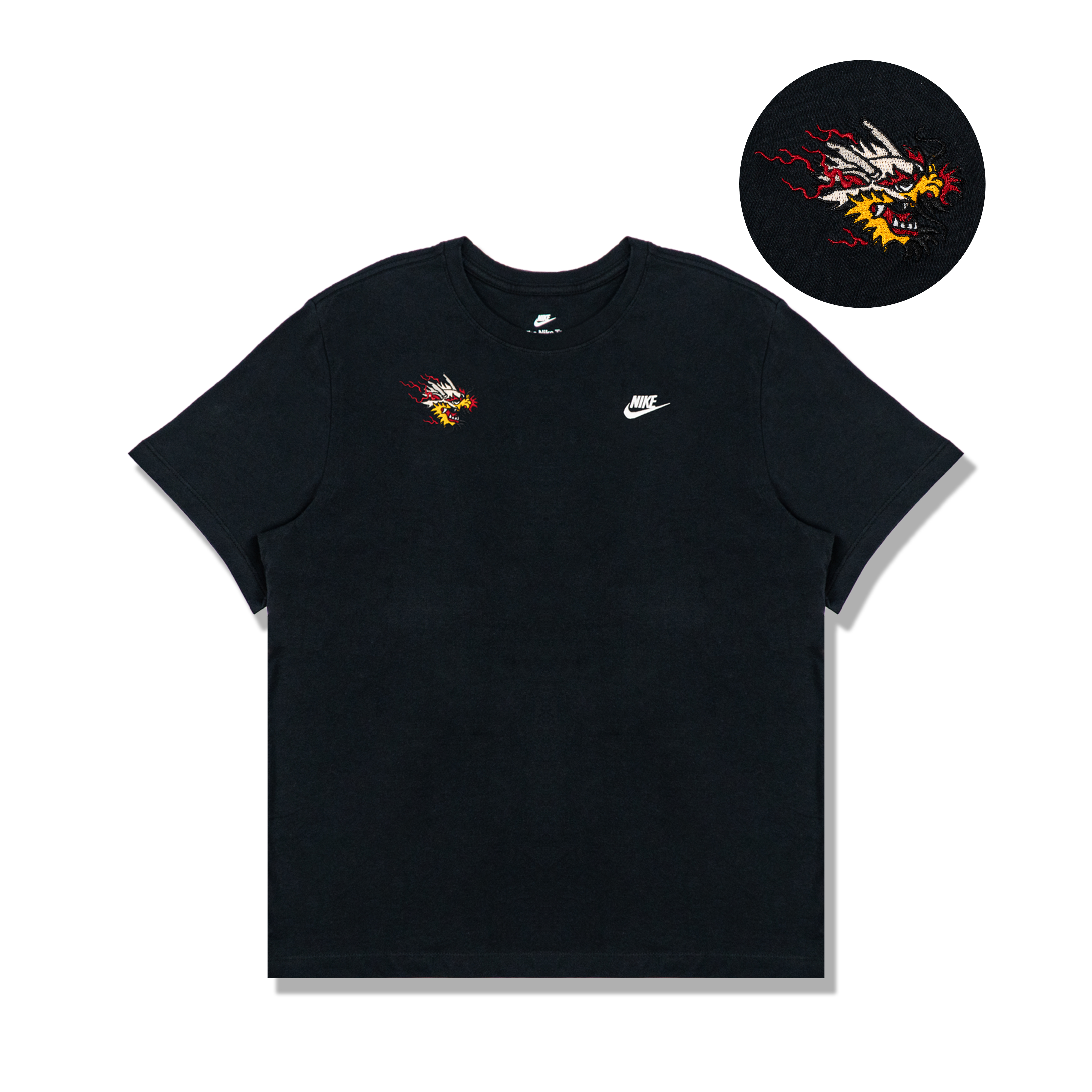[Custom Apparel] Nike Fantasy Incredible Charizard Embroidered Unisex Black Tee AR4999-013BLAZINGDRAGON