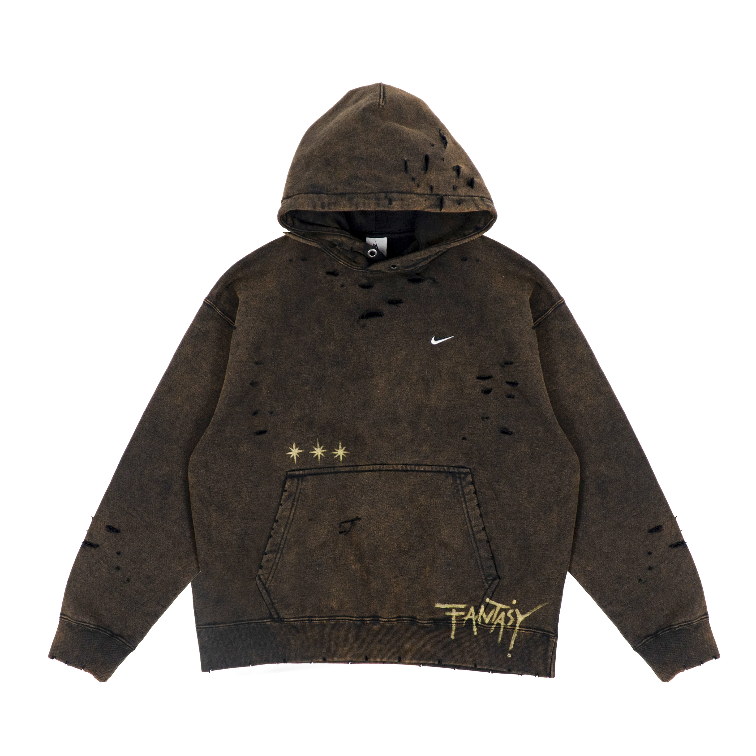 [Custom Apparel] Nike Fantasy Oversized Brown Hoodie - Unisex Casual Streetwear DX1356-010-Doomsday-Wasteland