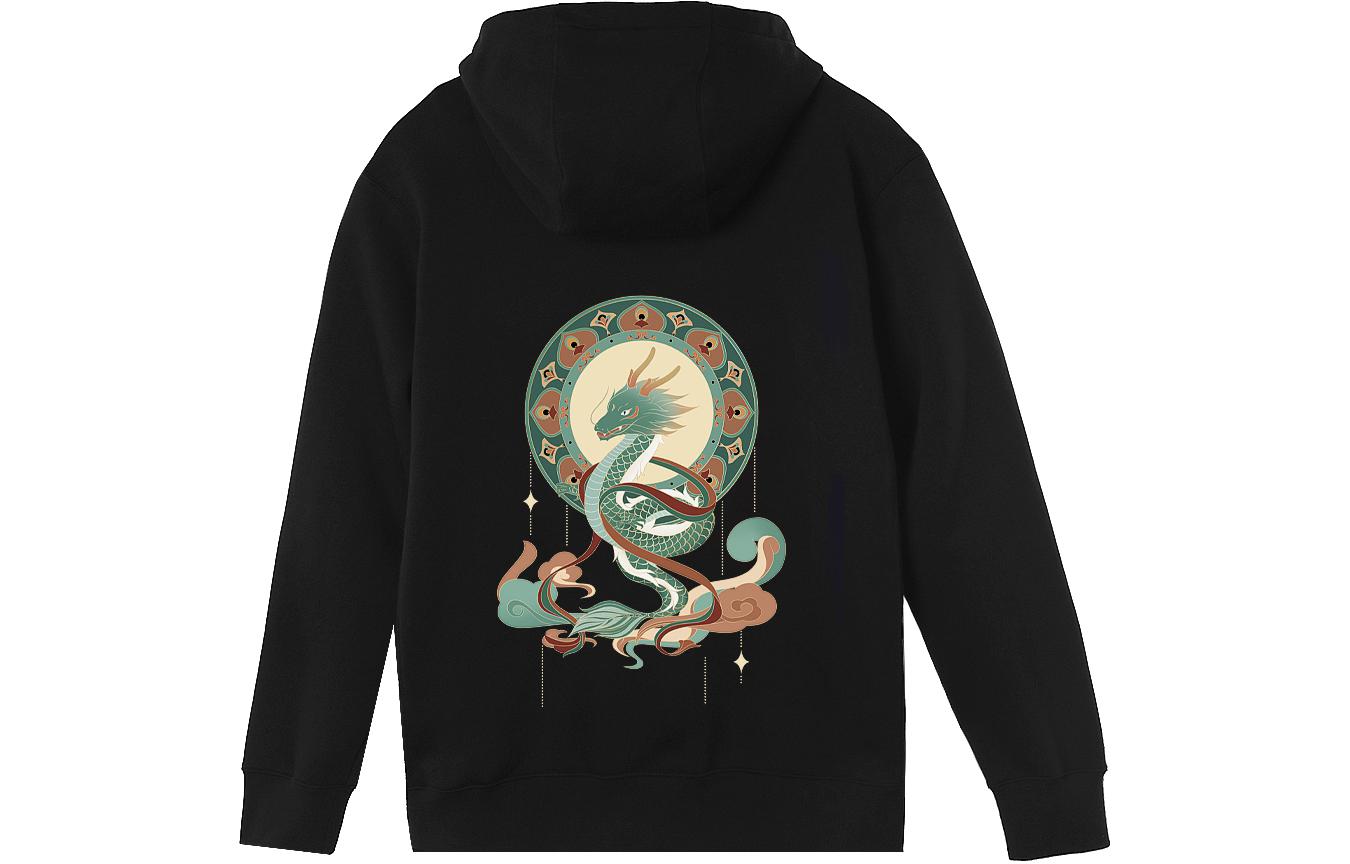 [Custom Apparel] Nike Sportswear Club Chinese New Year Hoodie Black BV2655-010(Group116-Dunhuang-Dragon)