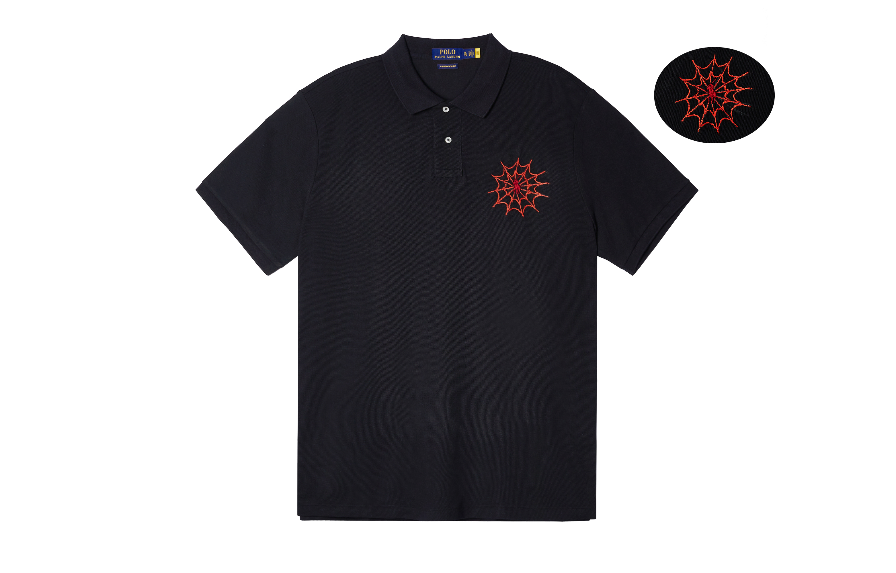 Order [客製服飾] Polo Ralph Lauren 811 蜘蛛網刺繡扣式黑色POLO衫 710795080-006(Group80