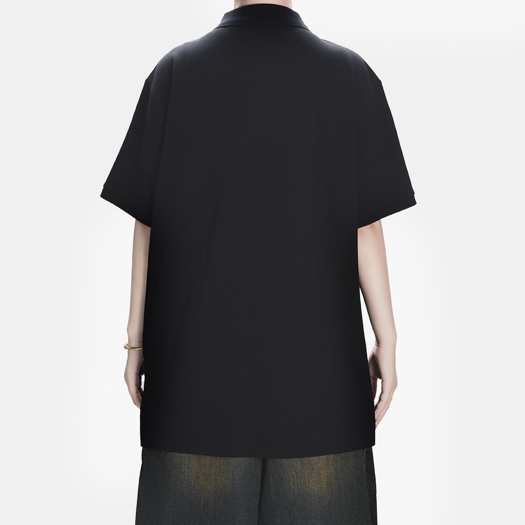 Sizing [客製服飾] Polo Ralph Lauren 811 蜘蛛網刺繡扣式黑色POLO衫 710795080-006(Group80