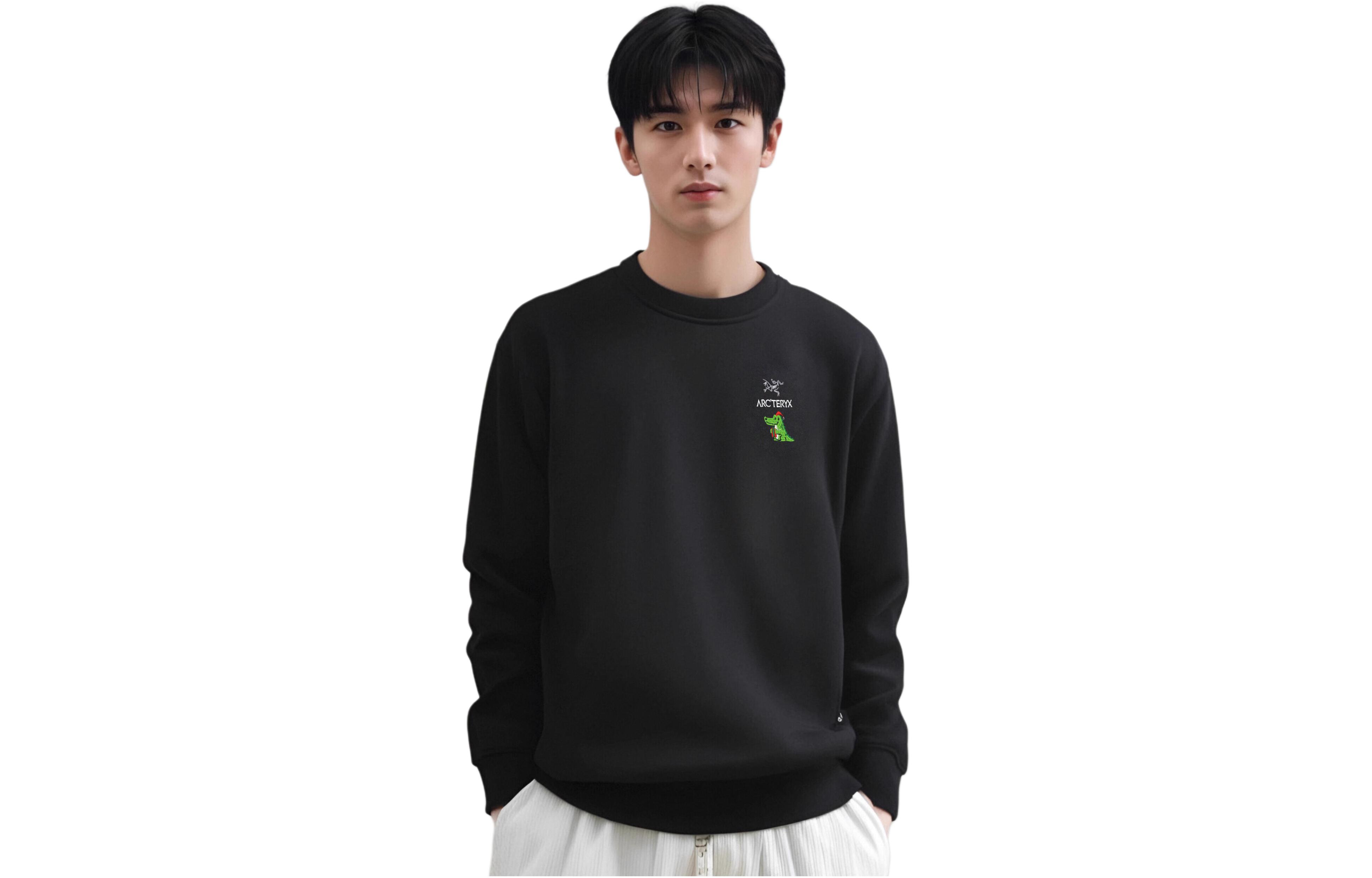 Details for 【Custom Apparel】Arcteryx Extraordinary Adventure Embroidered Fleece Crewneck Unisex Black X000005800（Team469-）