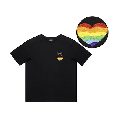 【Custom Apparel】Arcteryx Extraordinary Iridescent Embroidery Black Unisex T-Shirt X000009533(Team469-)