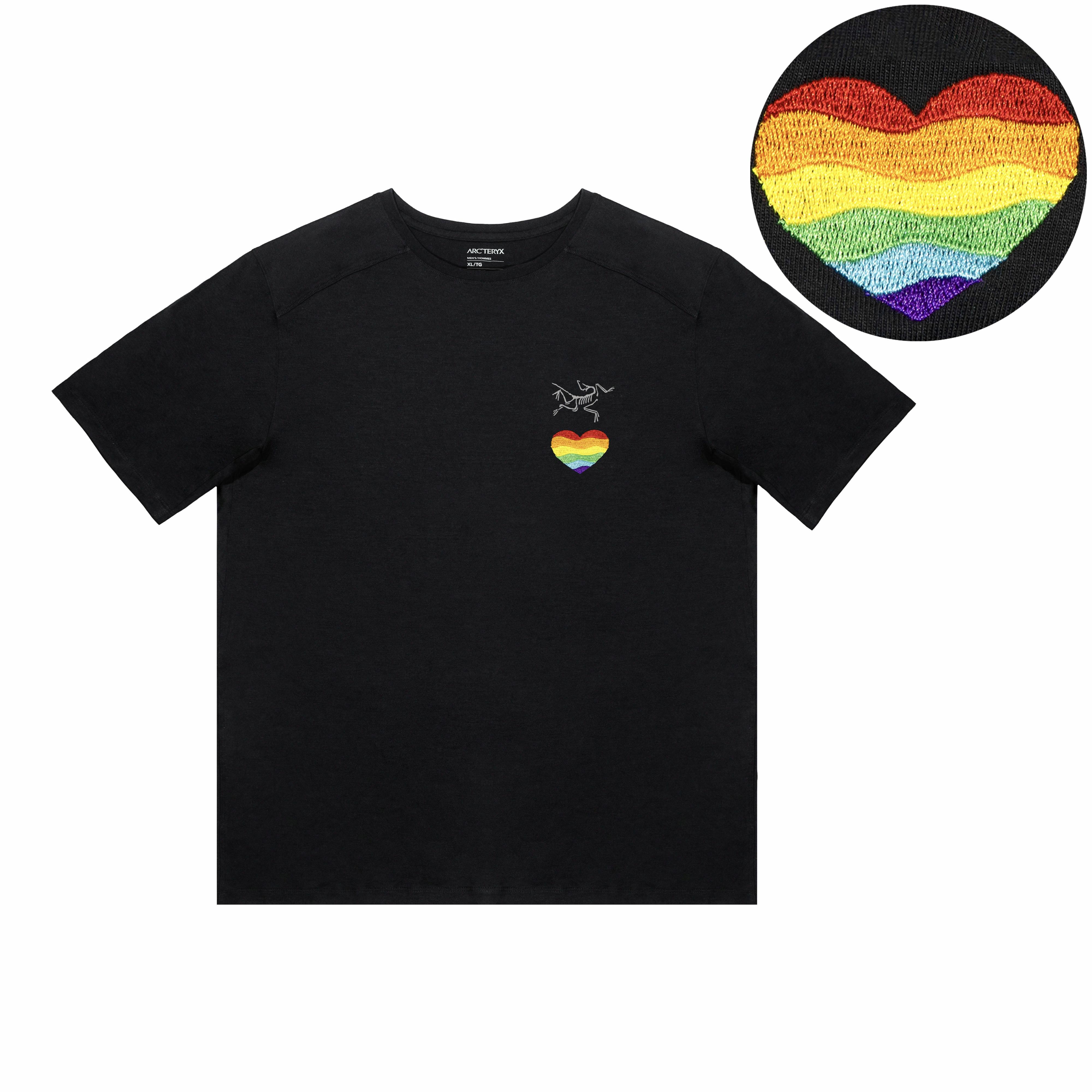 Order 【Custom Apparel】Arcteryx Extraordinary Iridescent Embroidery Black Unisex T-Shirt X000009533(Team469-）