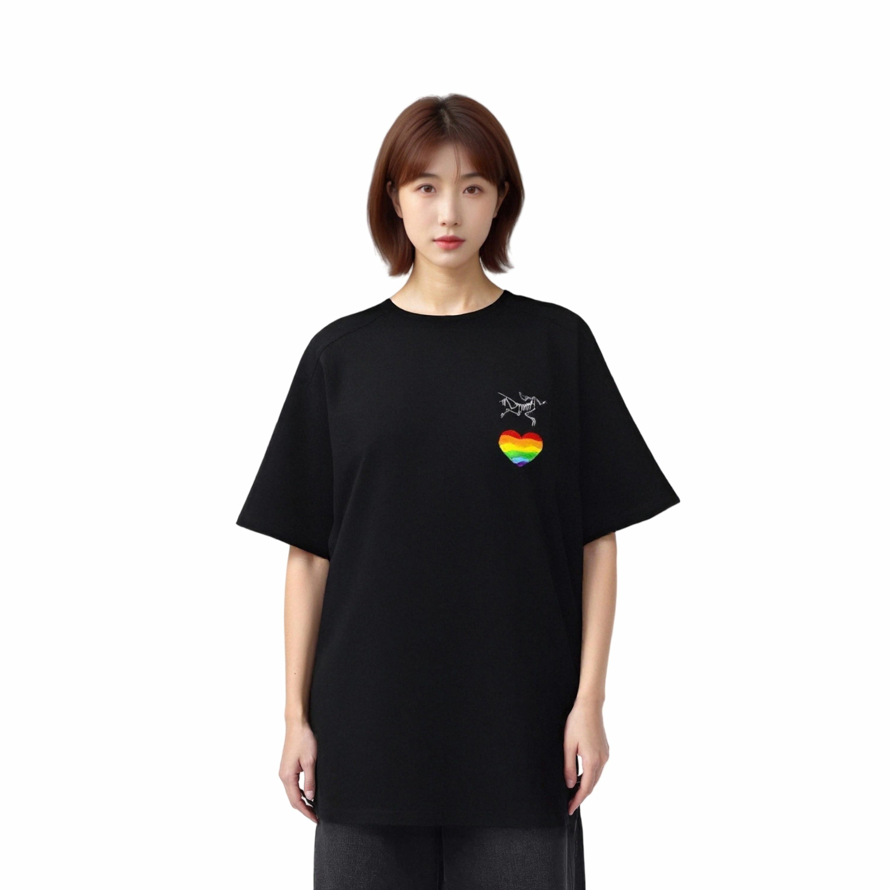 Details for 【Custom Apparel】Arcteryx Extraordinary Iridescent Embroidery Black Unisex T-Shirt X000009533(Team469-）
