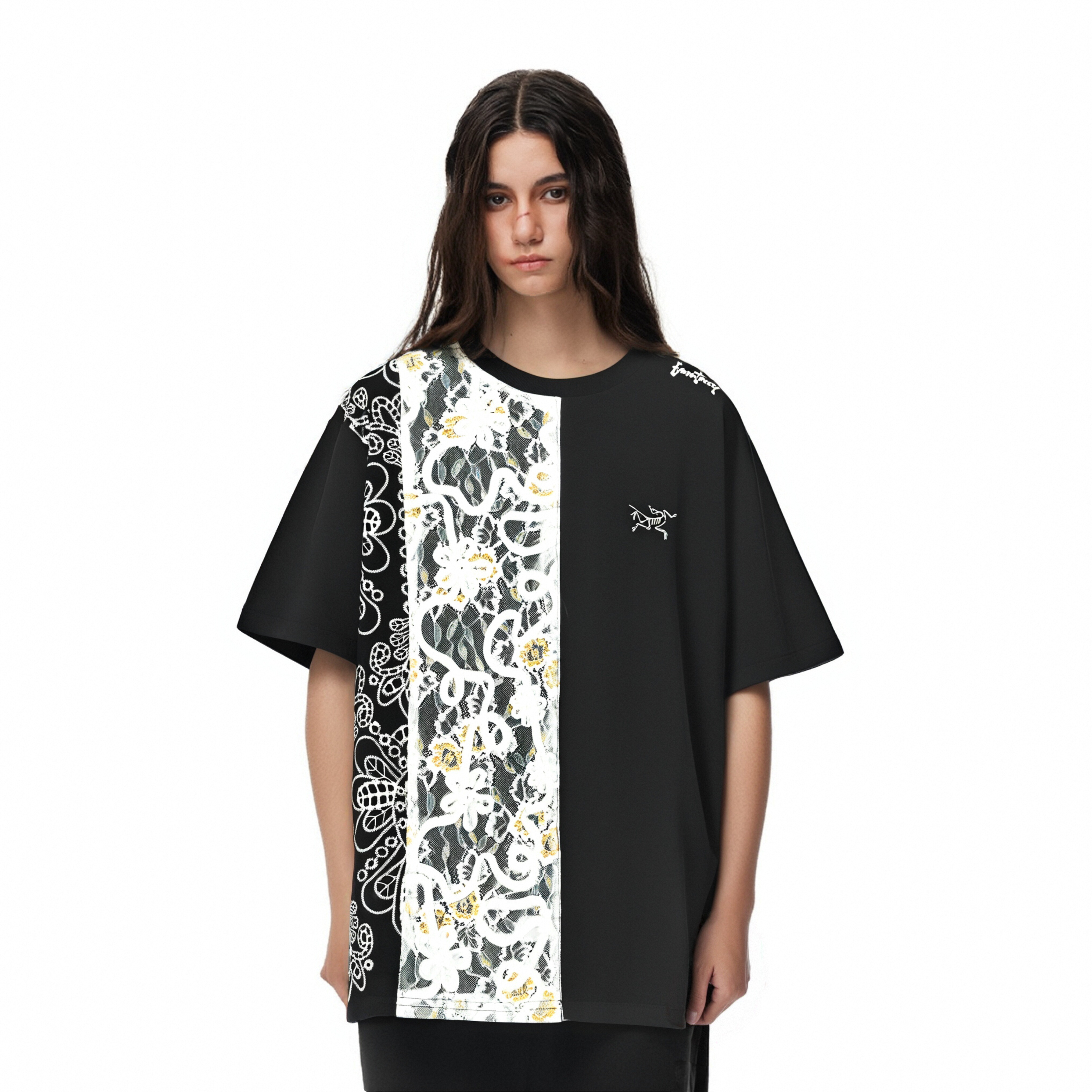 Sizing 【Custom Apparel】Arcteryx Fantasy Dark Floral Handmade Casual Unisex T-Shirt X000009533(Group223