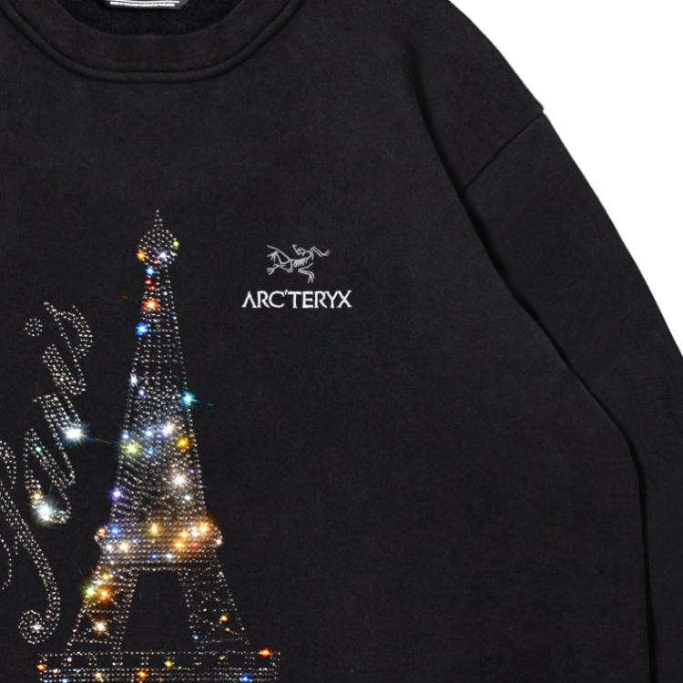 Purchase 【Custom Apparel】Arcteryx Fantasy Handcrafted Rhinestone Sweatshirt Unisex Black X000005800(Group223-483
