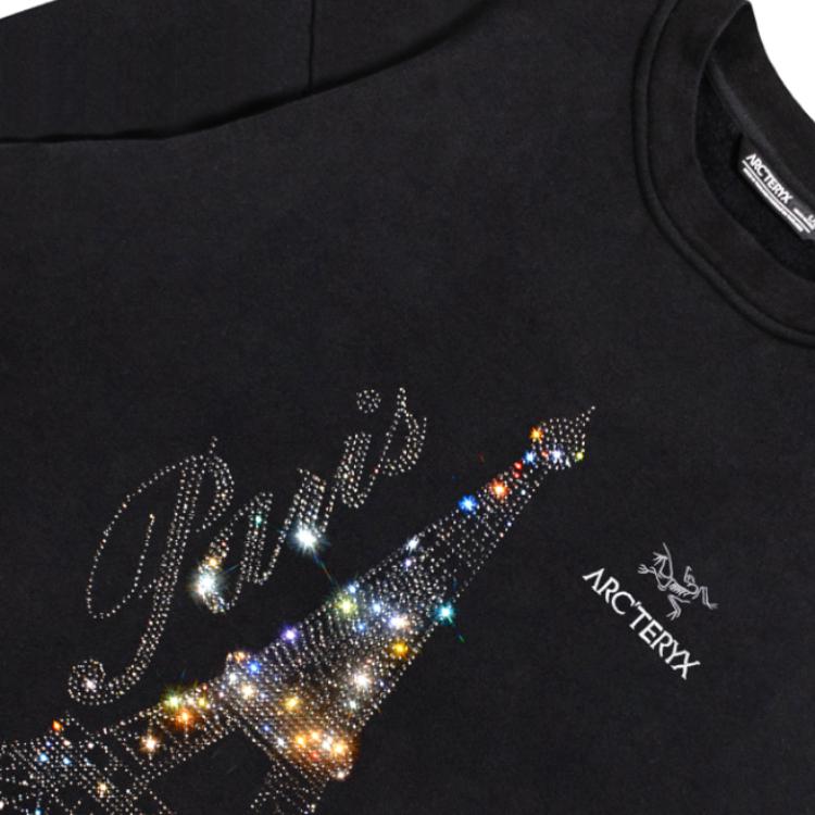 Details for 【Custom Apparel】Arcteryx Fantasy Handcrafted Rhinestone Sweatshirt Unisex Black X000005800(Group223-483