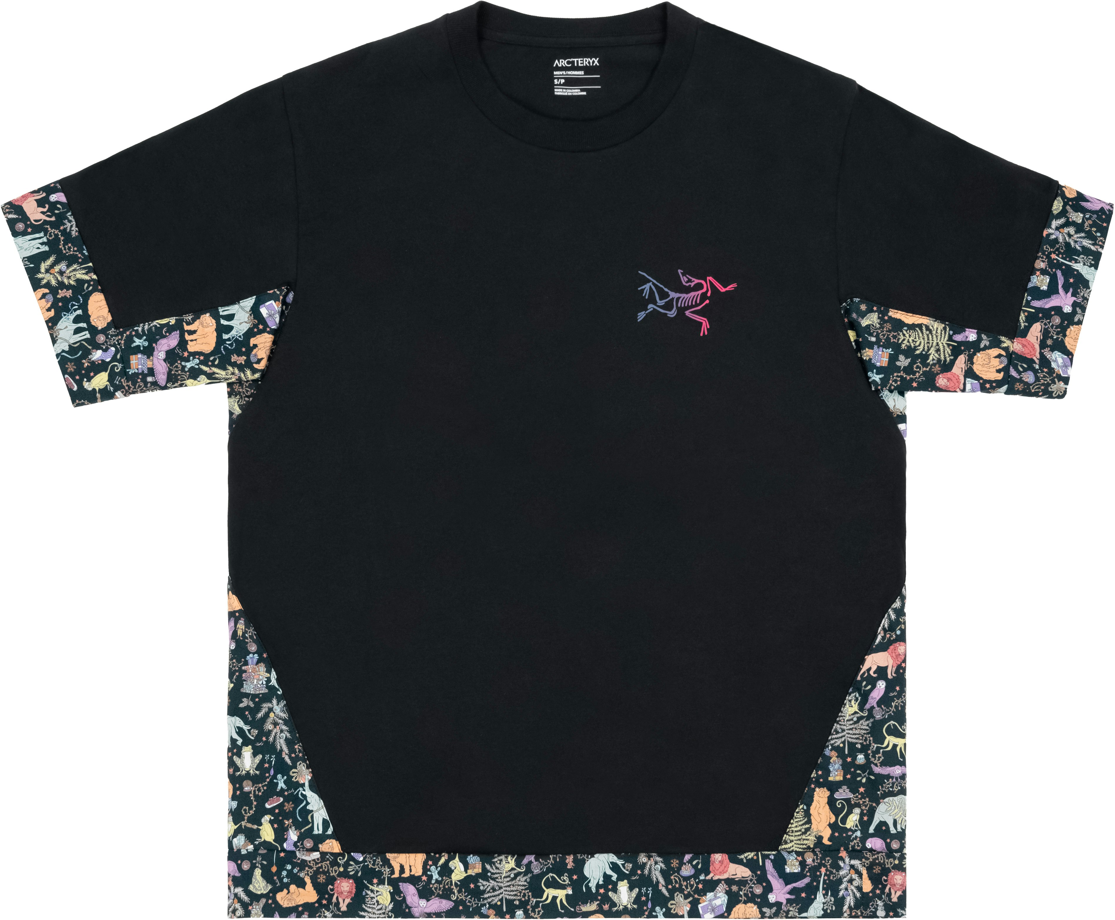 custom-apparel-arcteryx-kragg-animal-party-logo-patchwork-unisex-black-t-shirt-x000008464-team226