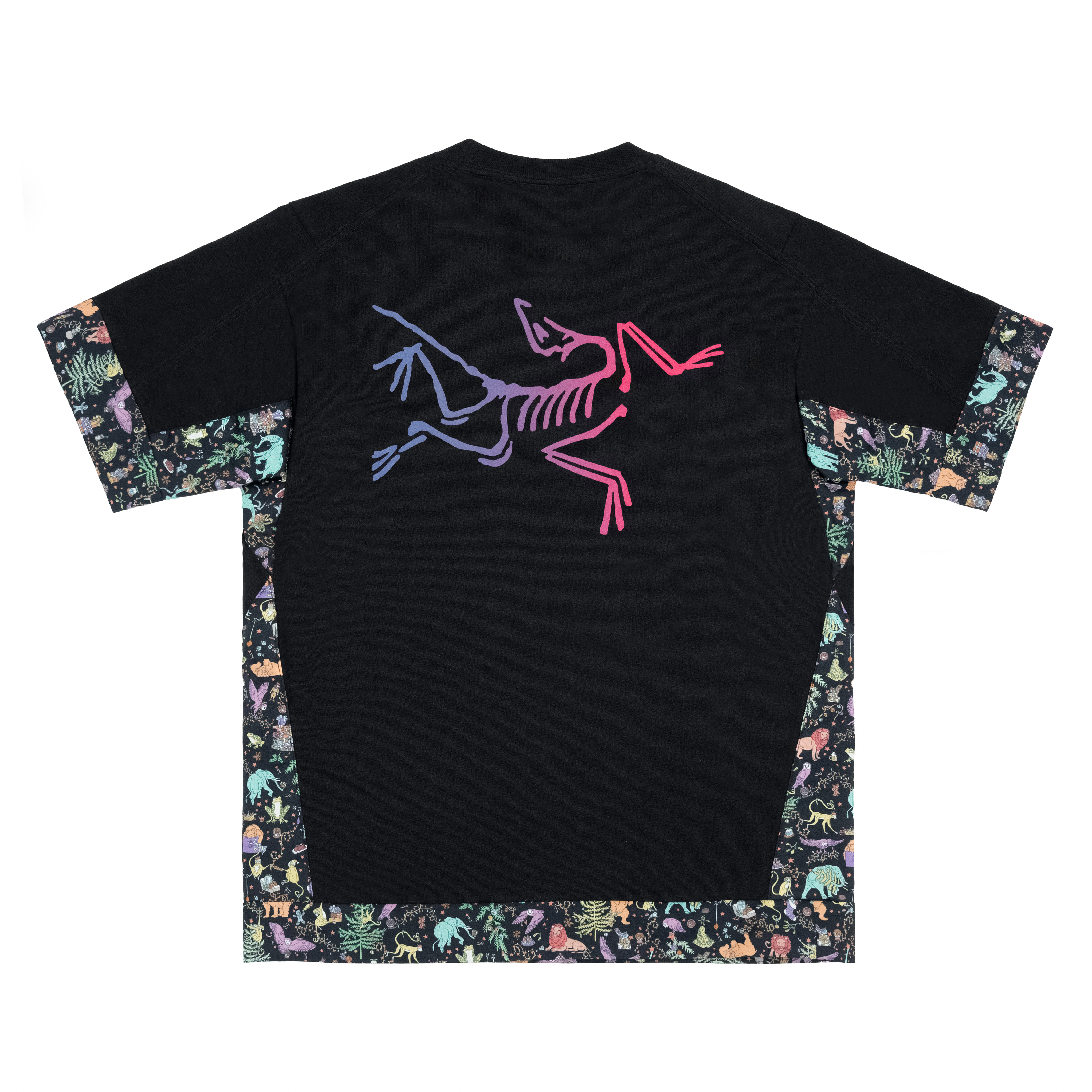 Lookbook 【Custom Apparel】Arcteryx KRAGG Animal Party Logo Patchwork Unisex Black T-Shirt X000008464(Team226