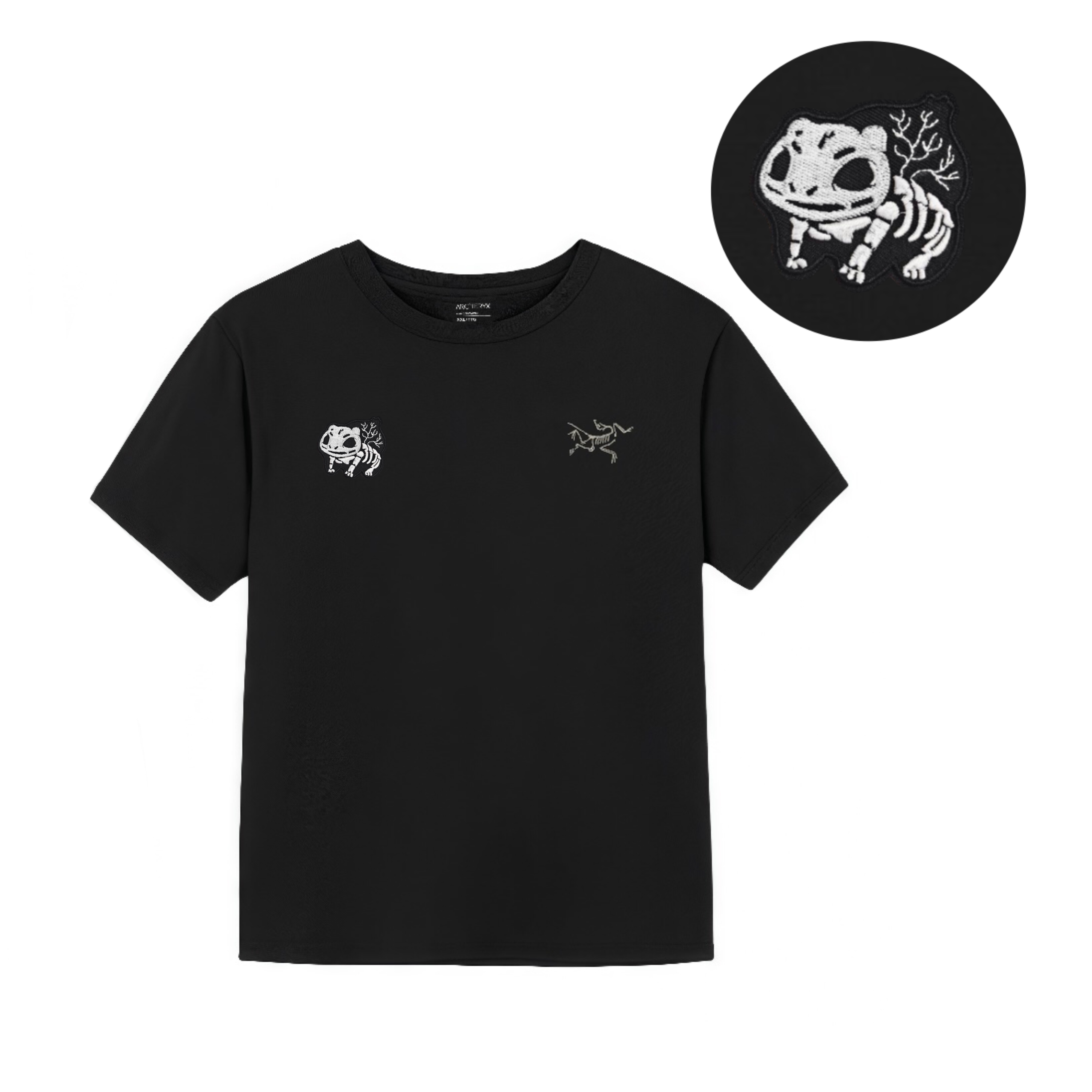 【Custom Apparel】Arcteryx KRAGG Logo Skeleton Dinosaur Embroidered Unisex T-Shirt X000009533（Team1390-） 圖 2