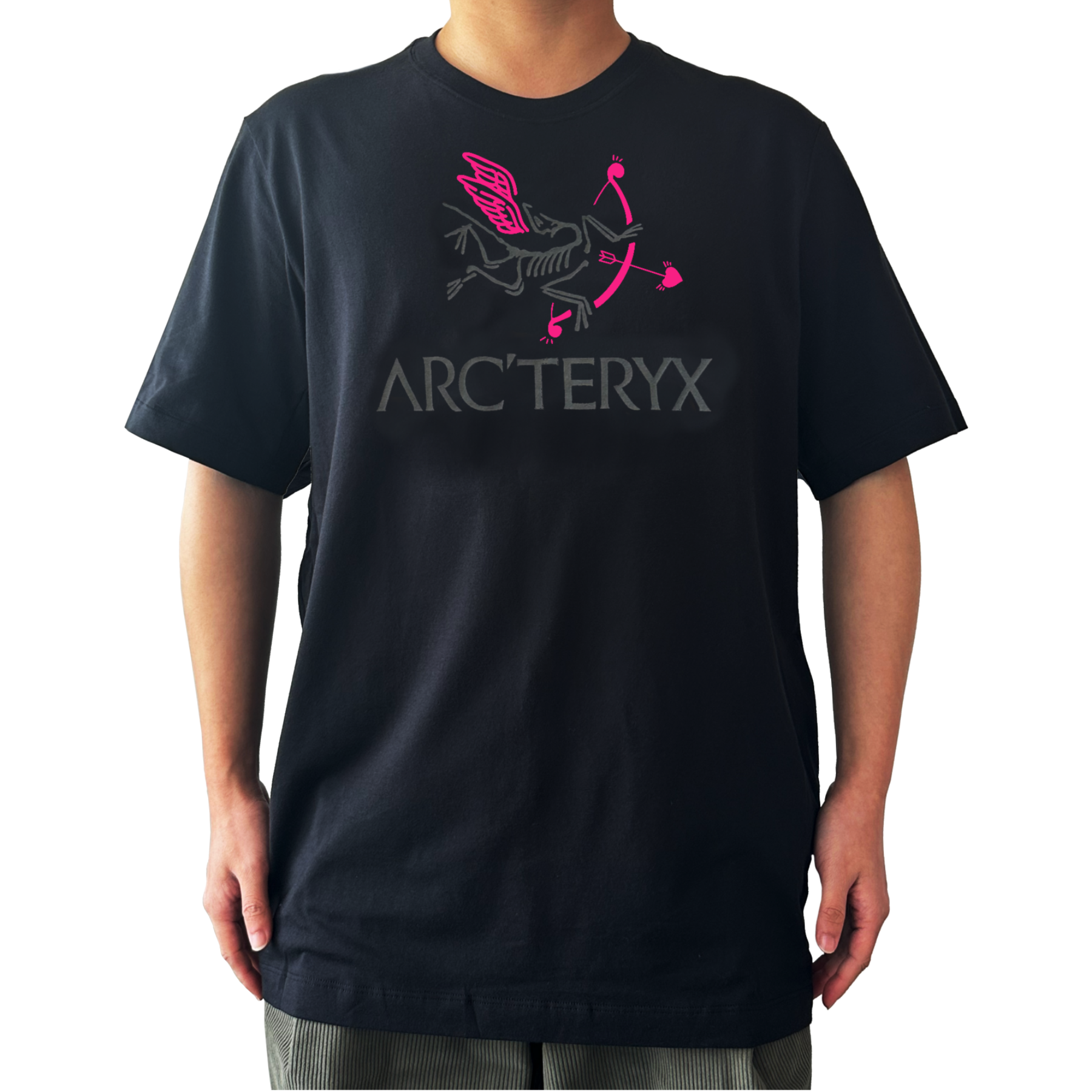 Sizing 【Custom Apparel】Arcteryx Logo Print Black Unisex Casual Sport T-Shirt X000007991(Group179-BOX