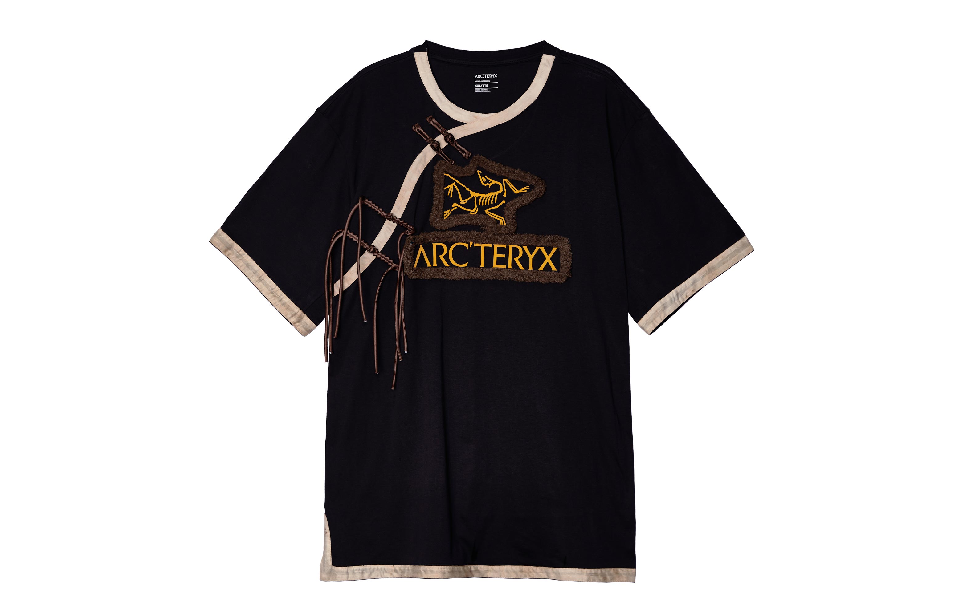 【Custom Apparel】Arcteryx Men’s Patchwork Crewneck T-Shirt Black/Brown X000007991(Group80