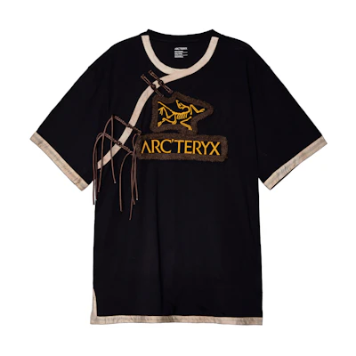 【Custom Apparel】Arcteryx Men’s Patchwork Crewneck T-Shirt Black/Brown X000007991(Group80