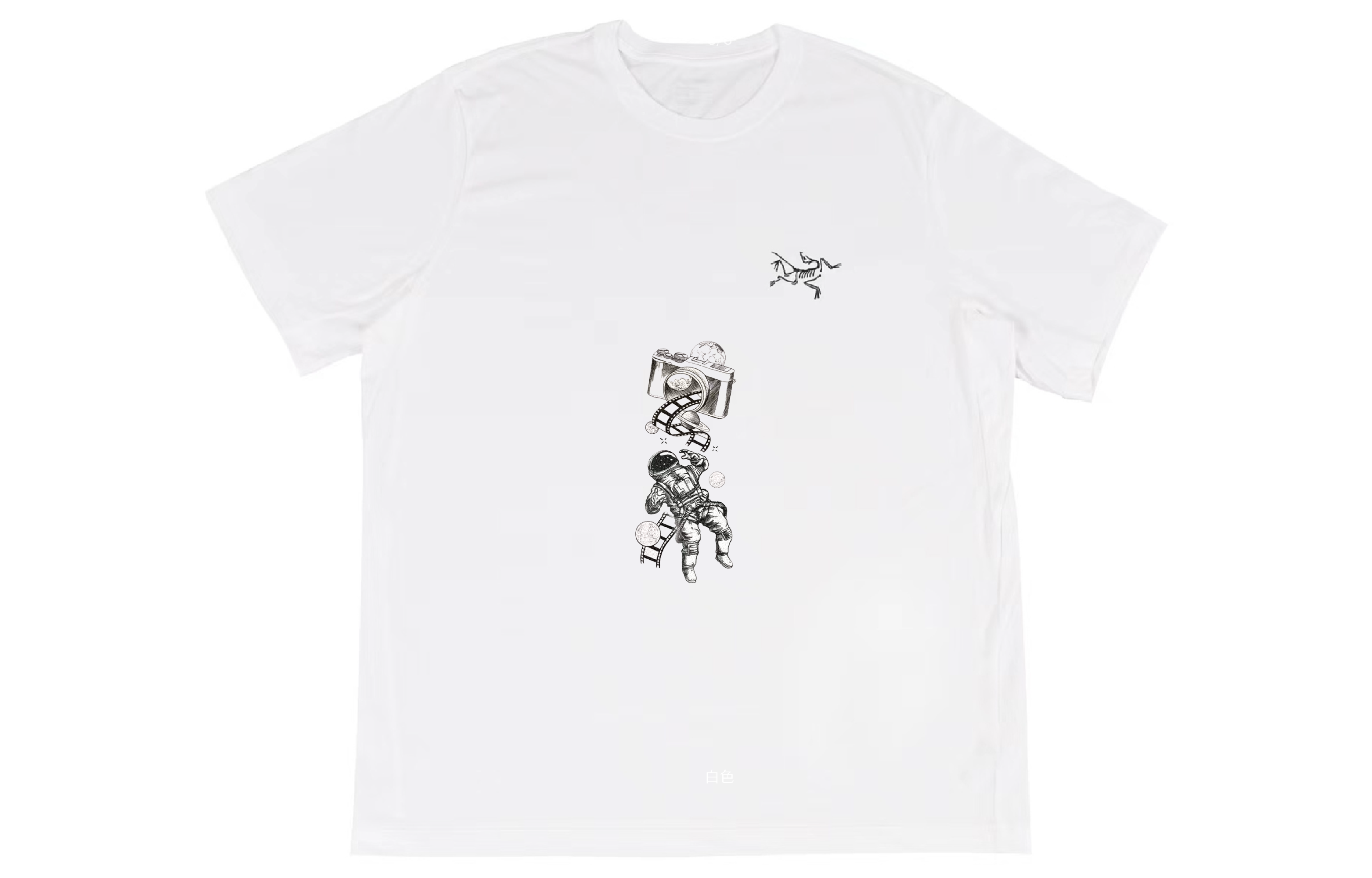 【Custom Apparel】Arcteryx Multi Bird Logo Astronaut Vintage Graphic Tee Unisex White X000007747(Group16-）