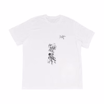 【Custom Apparel】Arcteryx Multi Bird Logo Astronaut Vintage Graphic Tee Unisex White X000007747(Group16-)