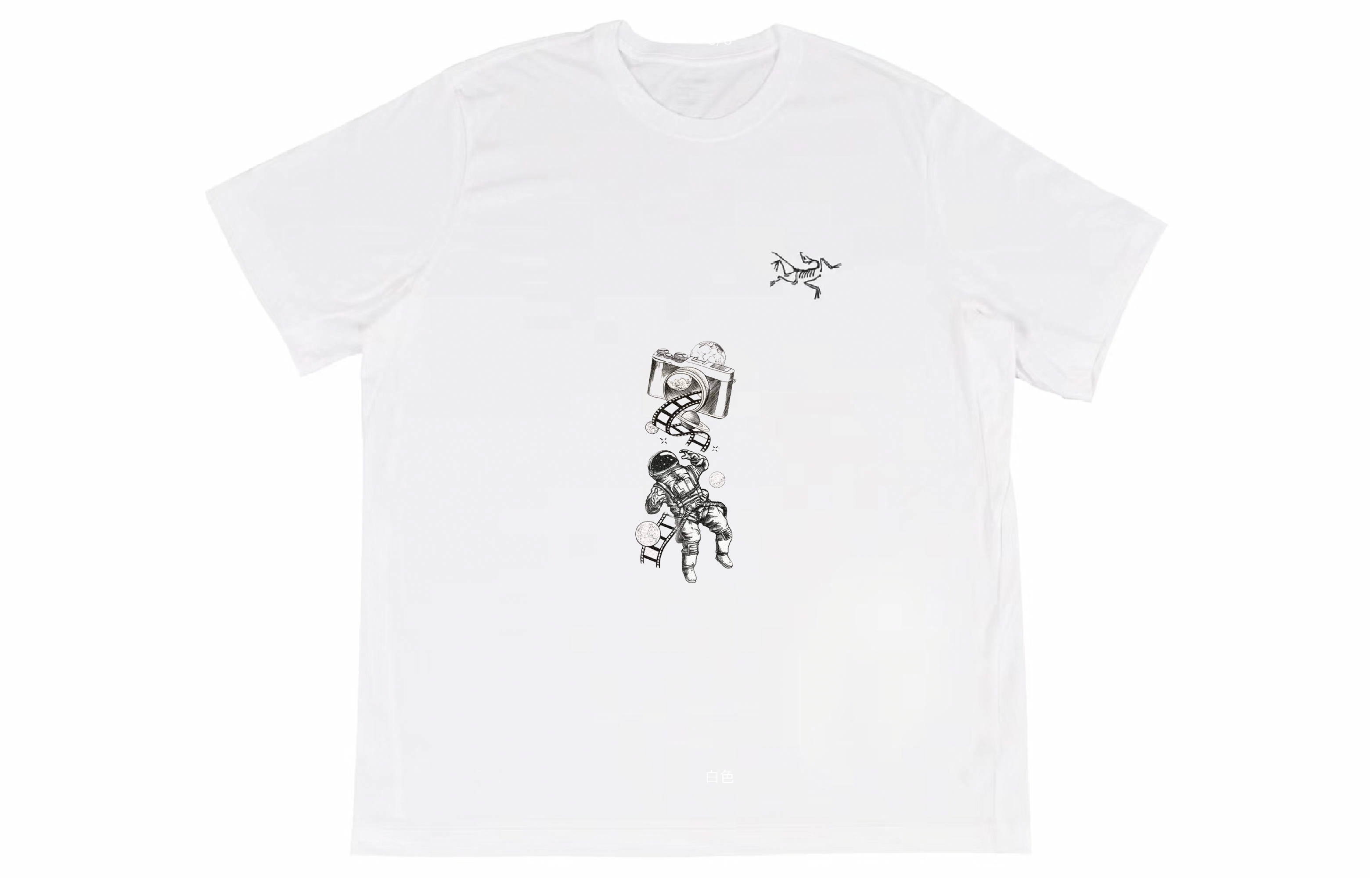 【Custom Apparel】Arcteryx Multi Bird Logo Astronaut Vintage Graphic Tee Unisex White X000007747(Group16-） 圖 2