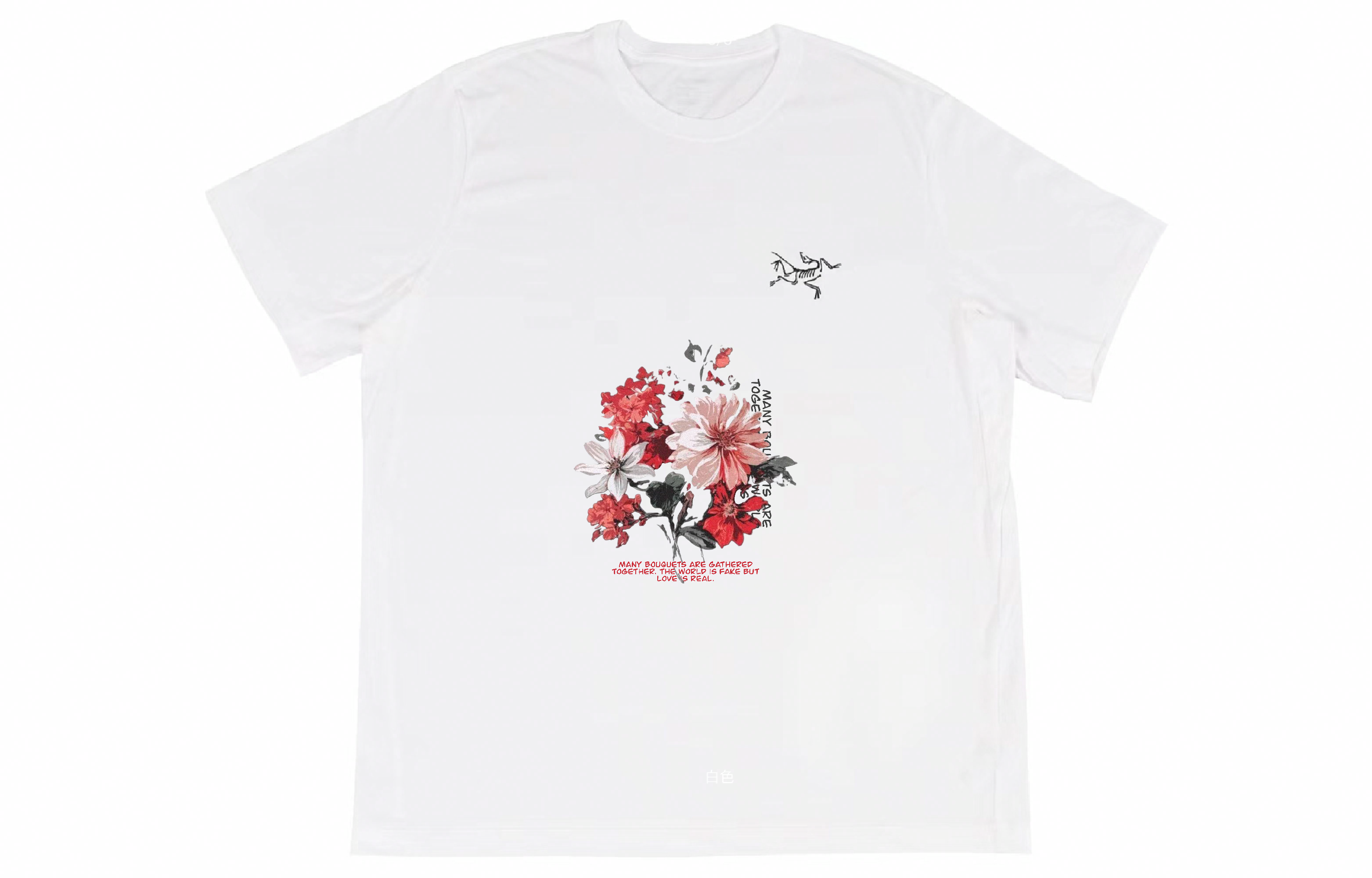 【Custom Apparel】Arcteryx Multi Bird Logo Red Graphic Back Print White Unisex T-Shirt. X000007747(Group16-） 圖 2
