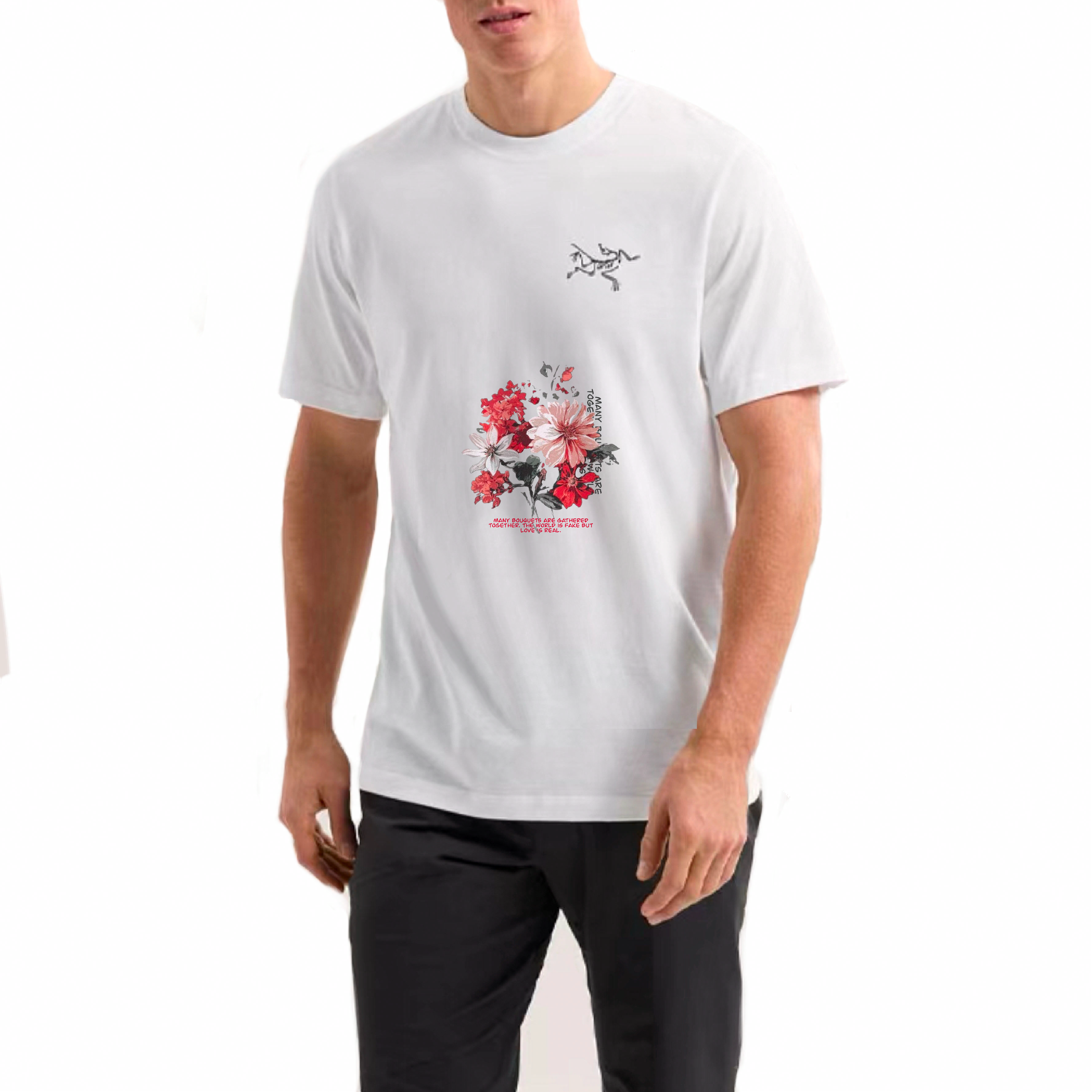 【Custom Apparel】Arcteryx Multi Bird Logo Red Graphic Back Print White Unisex T-Shirt. X000007747(Group16-） 圖 5