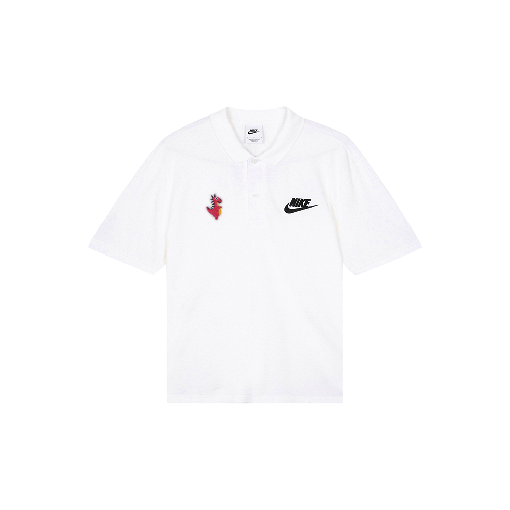 【Custom Apparel】Nike Jumpman Amber Fresh Casual Polo Shirt White () CJ4457-100(TEAM189-REDJUMPINGDRAGON)