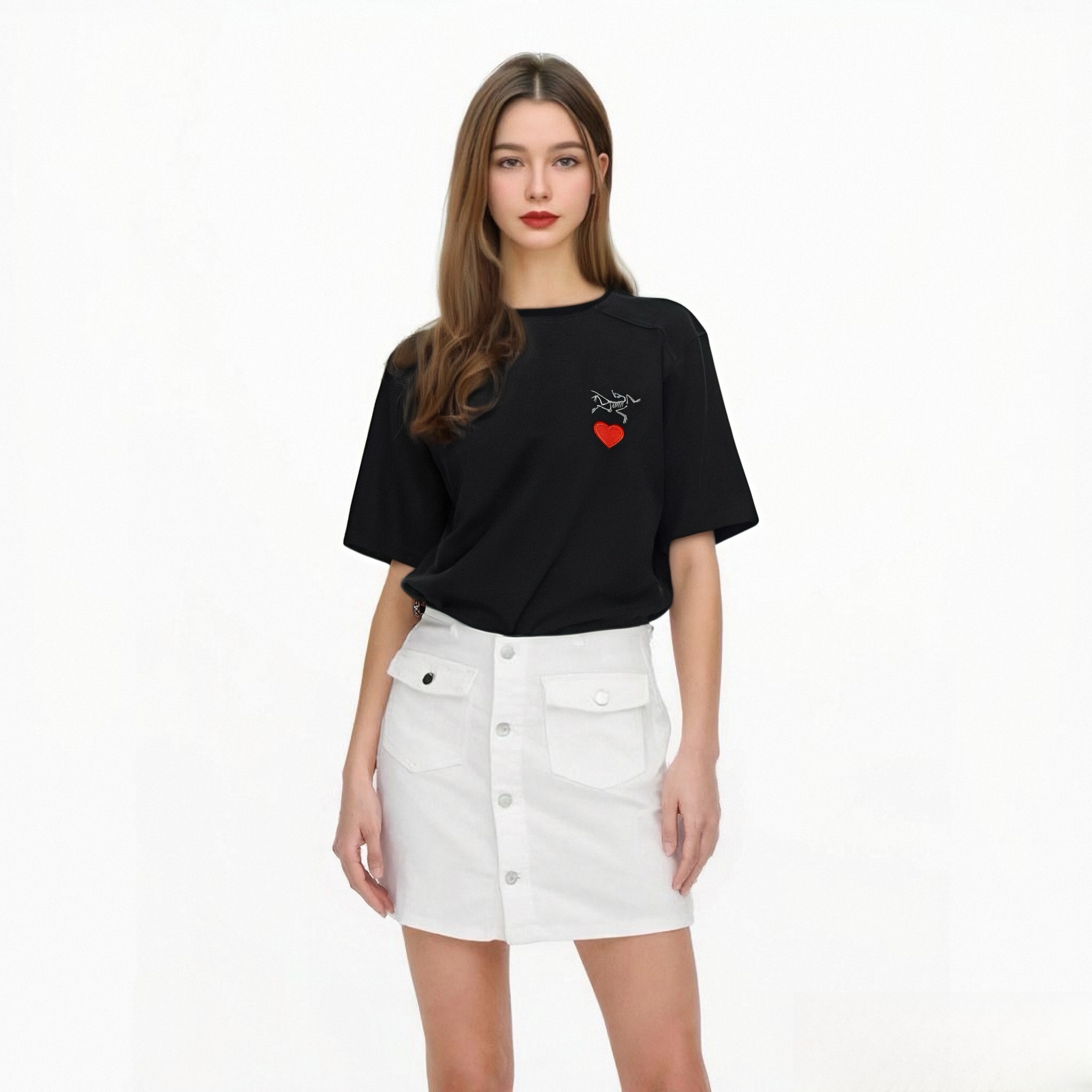 【Custom】Arcteryx KRAGG Starry Love Heart Logo Embroidered Unisex T-Shirt. X000009533(Group1300-） 圖 4