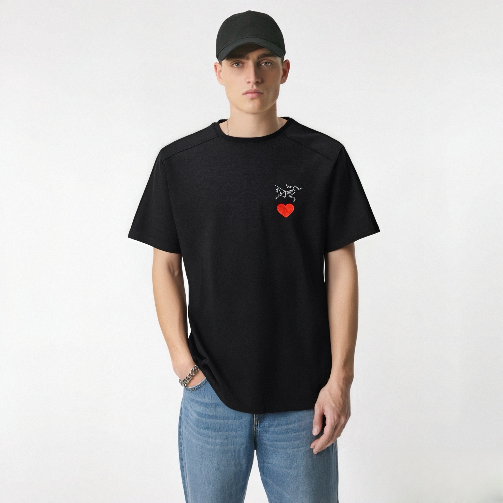 【Custom】Arcteryx KRAGG Starry Love Heart Logo Embroidered Unisex T-Shirt. X000009533(Group1300-） 圖 5