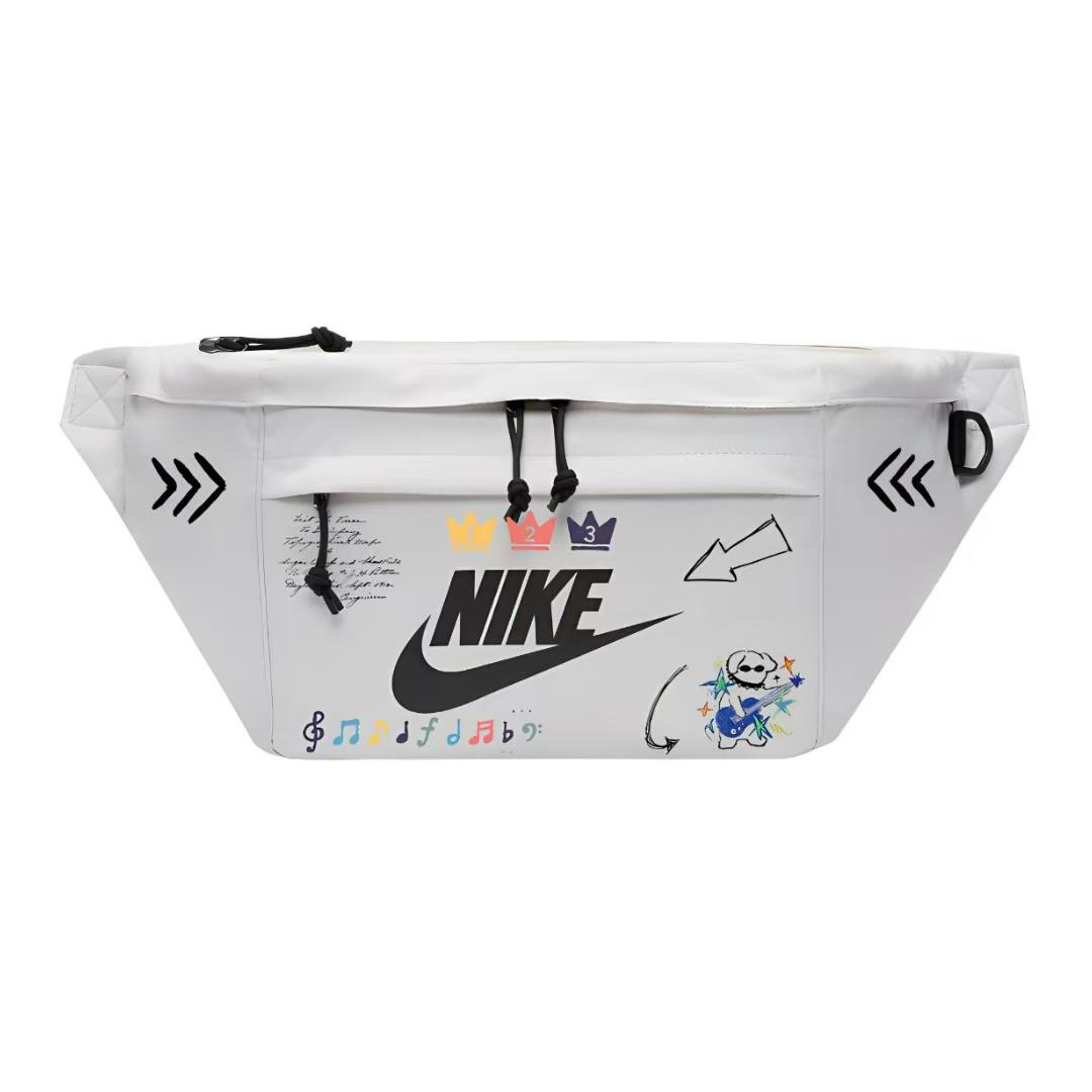 [Custom Bag] Nike Corgi Dog Music Logo Sporty Casual Unisex Waist Bag Beige BA5751-072(TEAM378-DAYGF2)