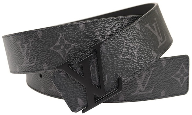 【定制雕刻】路易威登LV黑色男士4cm光滑扣皮带Monogram印花款 M0449 Lookbook 【定制雕刻】路易威登LV黑色男士4cm光滑扣皮带Monogram印花款 M0449