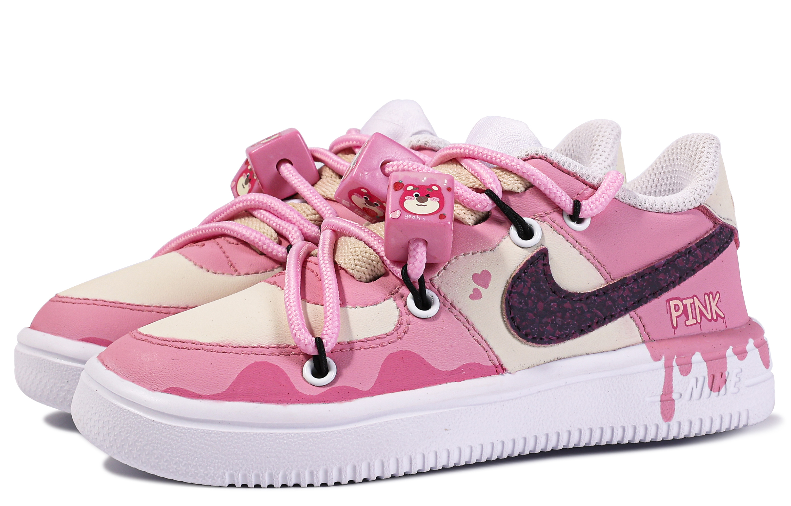 [Custom Shoes] (PS) Nike Air Force 1 Low 'Da Vinci Custom - Pink White'