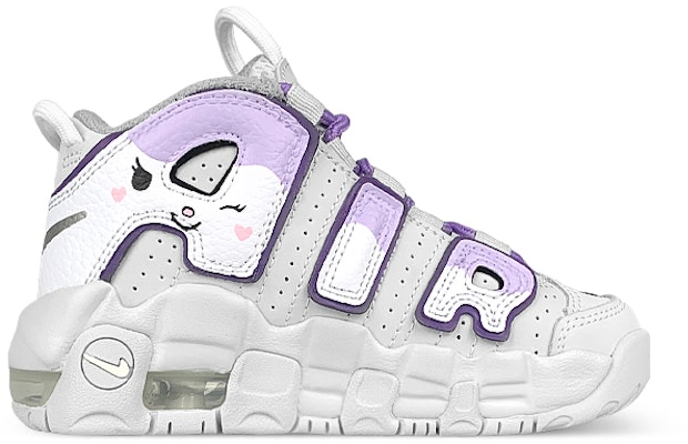 【定製球鞋】 Nike Air More Uptempo 禮盒 甜酷暗黑骷髏 高筒 復古籃球鞋 中童 白紫 Lookbook 【定製球鞋】 Nike Air More Uptempo 禮盒 甜酷暗黑骷髏 高筒 復古籃球鞋 中童 白紫