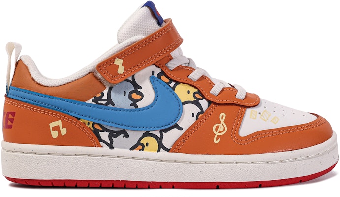 【客製球鞋】Nike Court Borough 達文西客製 律動鴨鴨 可愛 童趣 舒適 防滑耐磨 低筒 板鞋 中童 橙藍 Lookbook 【客製球鞋】Nike Court Borough 達文西客製 律動鴨鴨 可愛 童趣 舒適 防滑耐磨 低筒 板鞋 中童 橙藍