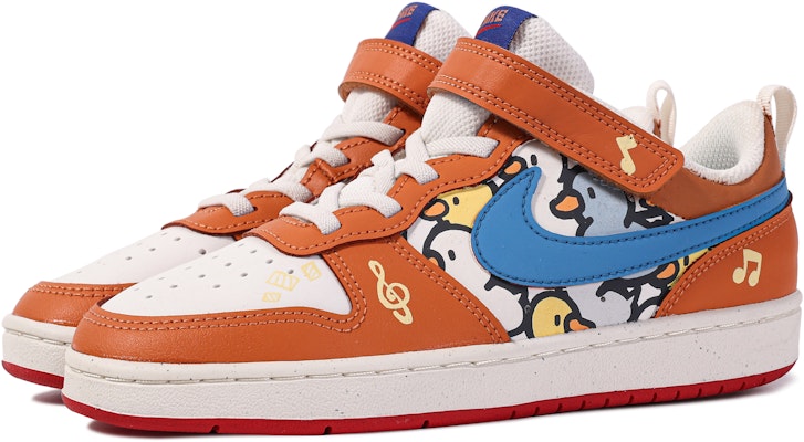 【客製球鞋】Nike Court Borough 達文西客製 律動鴨鴨 可愛 童趣 舒適 防滑耐磨 低筒 板鞋 中童 橙藍 Shop 【客製球鞋】Nike Court Borough 達文西客製 律動鴨鴨 可愛 童趣 舒適 防滑耐磨 低筒 板鞋 中童 橙藍