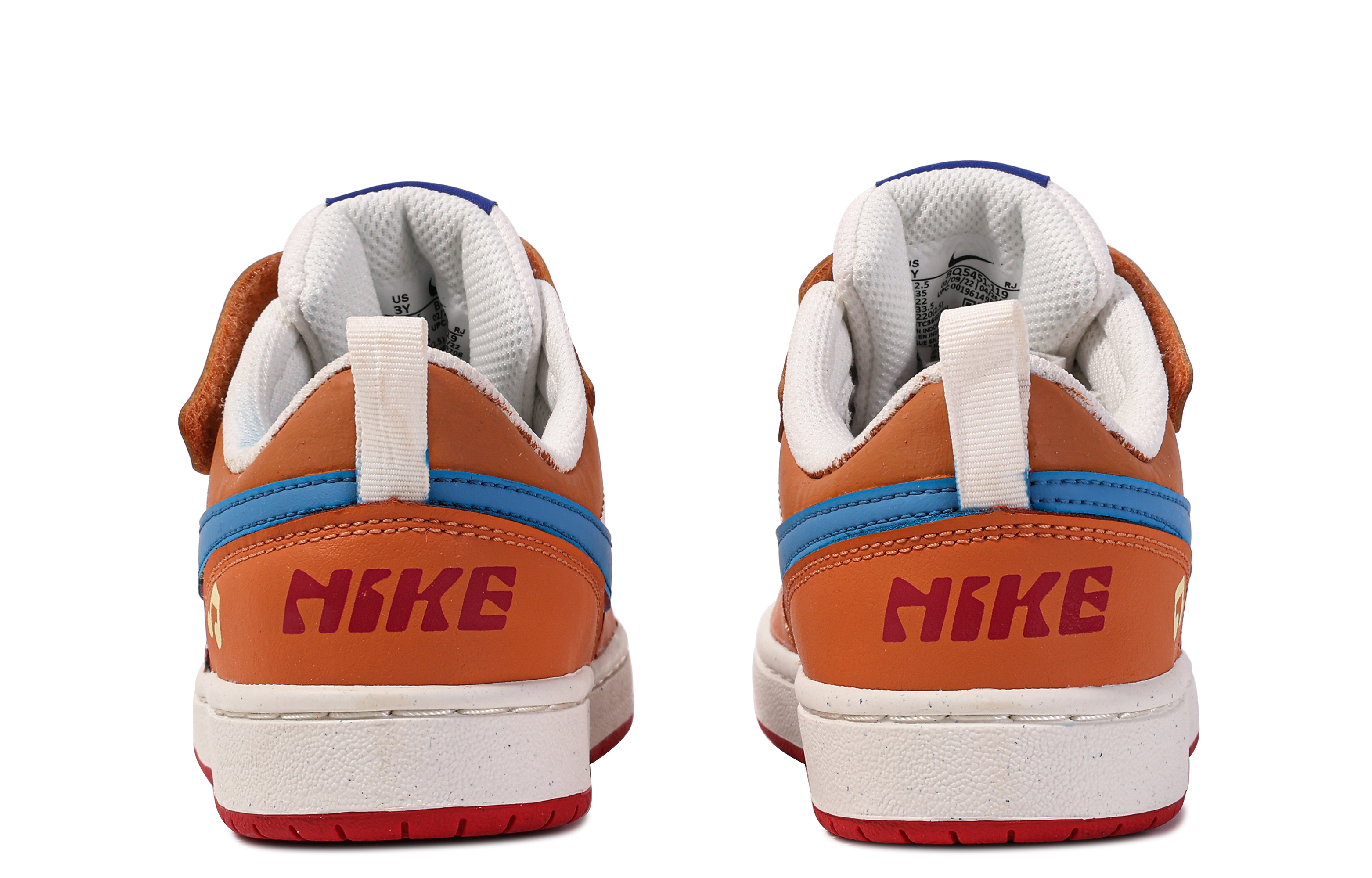 Purchase 【客製球鞋】Nike Court Borough 達文西客製 律動鴨鴨 可愛 童趣 舒適 防滑耐磨 低筒 板鞋 中童 橙藍