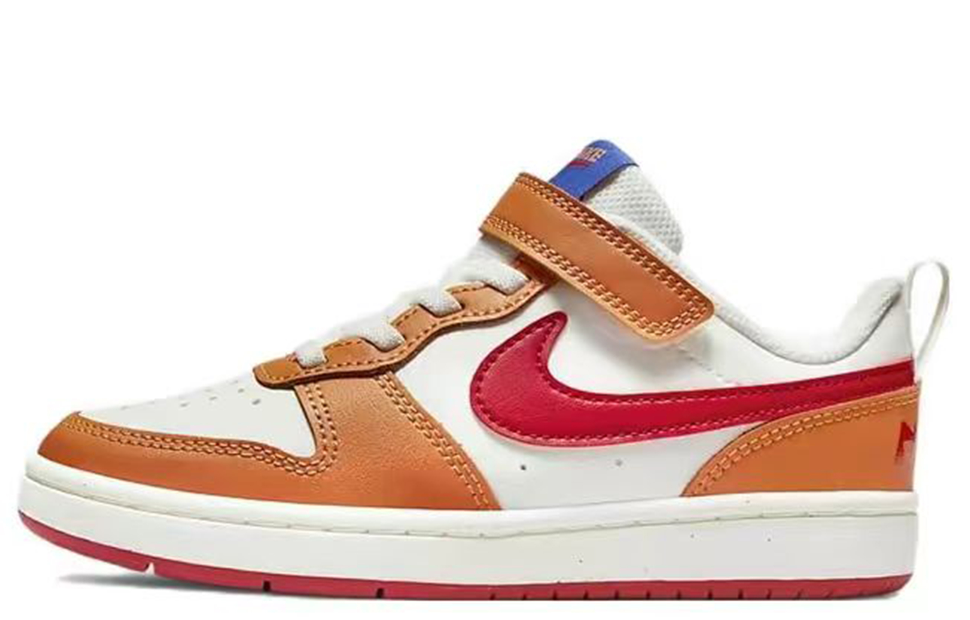 Details for 【客製球鞋】Nike Court Borough 達文西客製 律動鴨鴨 可愛 童趣 舒適 防滑耐磨 低筒 板鞋 中童 橙藍