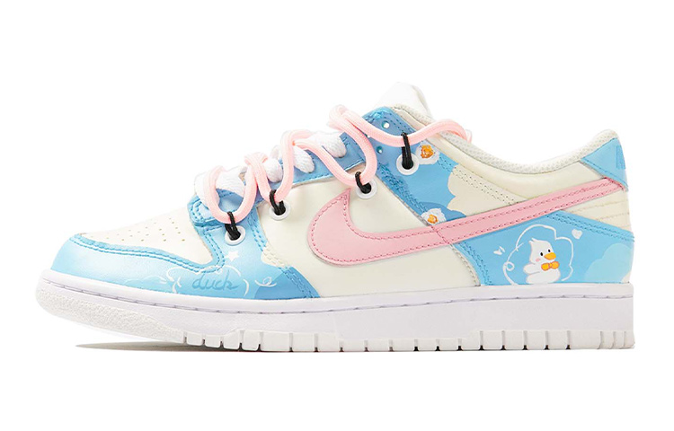 Buy 【定制球鞋】Nike Dunk Low 六一兒童節系列 小白鴨 手工縫紉珍珠 解構鞋帶 做舊效果 復古 休閒 低幫 板鞋 GS 馬卡龍色