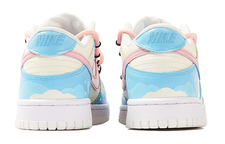 Shop 【定制球鞋】Nike Dunk Low 六一兒童節系列 小白鴨 手工縫紉珍珠 解構鞋帶 做舊效果 復古 休閒 低幫 板鞋 GS 馬卡龍色