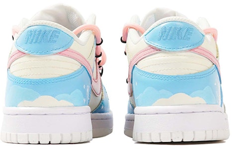 【定制球鞋】Nike Dunk Low 六一兒童節系列 小白鴨 手工縫紉珍珠 解構鞋帶 做舊效果 復古 休閒 低幫 板鞋 GS 馬卡龍色 Shop 【定制球鞋】Nike Dunk Low 六一兒童節系列 小白鴨 手工縫紉珍珠 解構鞋帶 做舊效果 復古 休閒 低幫 板鞋 GS 馬卡龍色