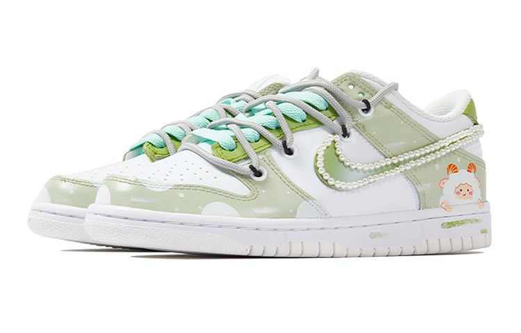 Lookbook (PS) [定制鞋款] 耐克Dunk Low '珍珠羊-儿童节抹茶' DH9765-100(TeamP-女款珍珠羊S-BOX)