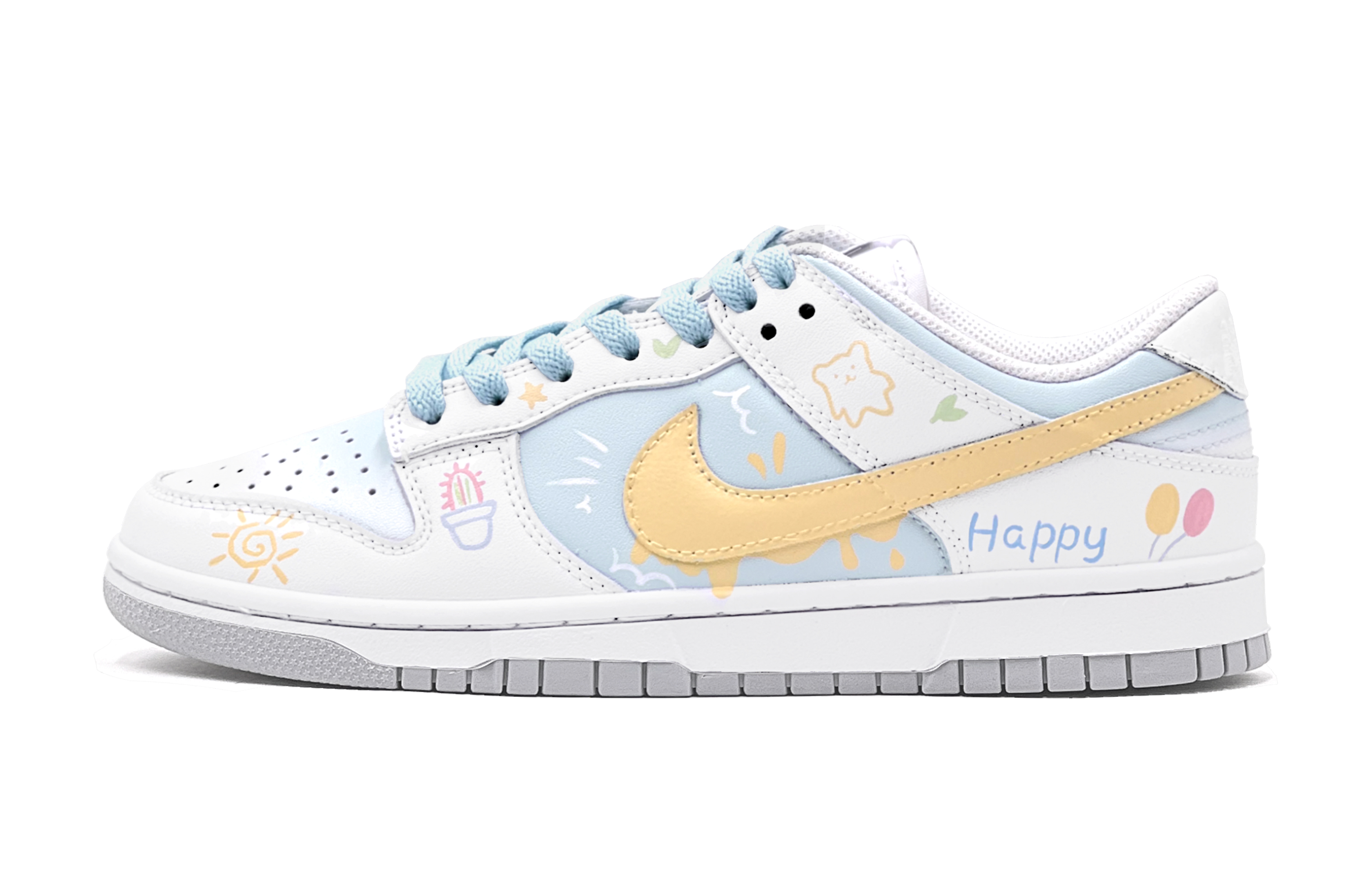 Buy (PS) [カスタムシューズ] (幼稚園児) ナイキ ダンクロー「イエローブルーグラフィティ」 DH9765-102(TeamS-童趣涂鸦女S-BOX)