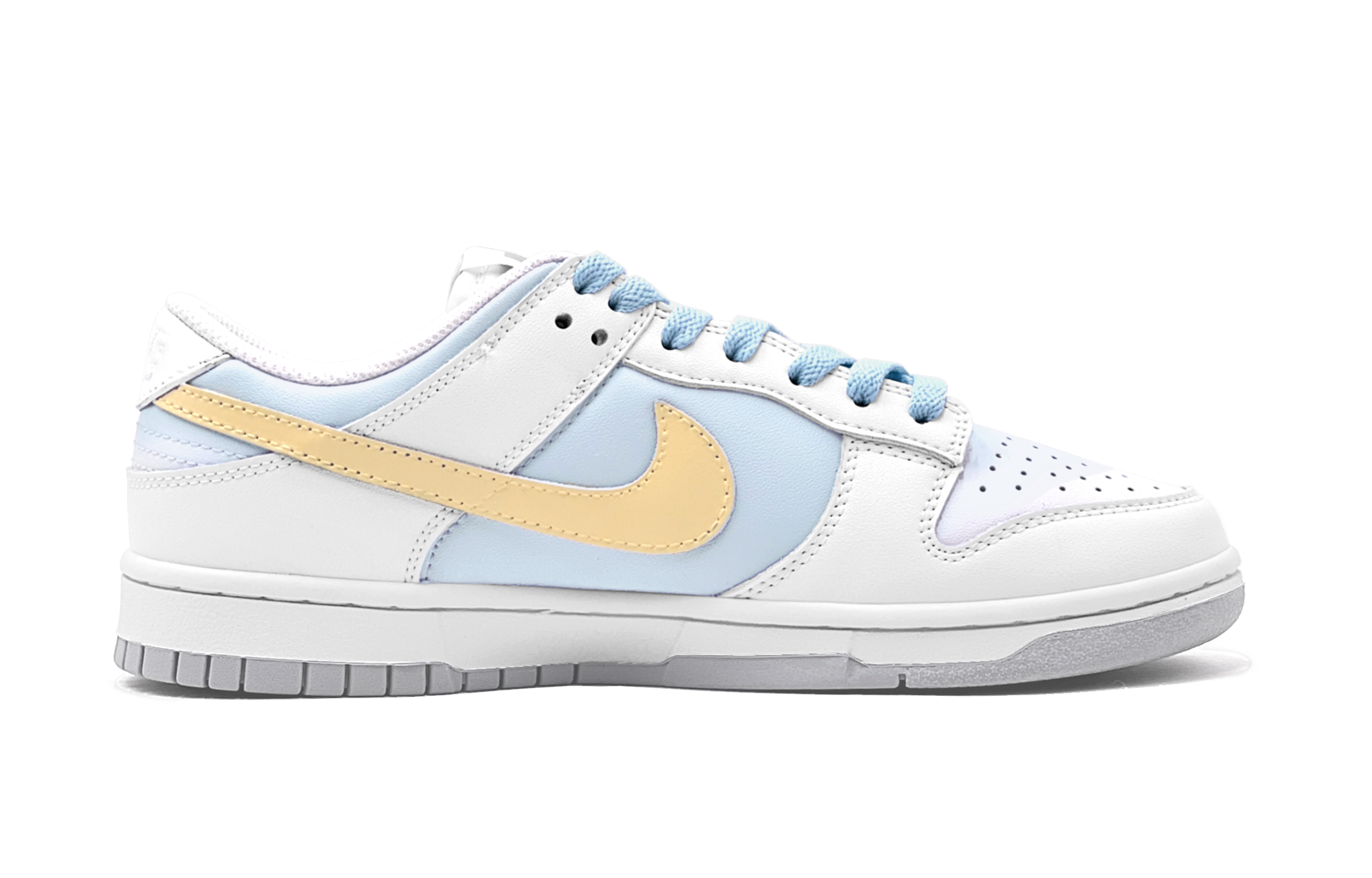 Order (PS) [カスタムシューズ] (幼稚園児) ナイキ ダンクロー「イエローブルーグラフィティ」 DH9765-102(TeamS-童趣涂鸦女S-BOX)