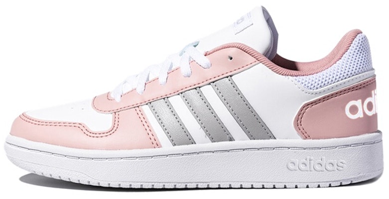 【客製化籃球鞋】adidas Hoops 2.0 珠光碧璽 嫵媚粉紅公主 防滑耐磨 低筒 板鞋 女款 粉白銀 Cheap 【客製化籃球鞋】adidas Hoops 2.0 珠光碧璽 嫵媚粉紅公主 防滑耐磨 低筒 板鞋 女款 粉白銀