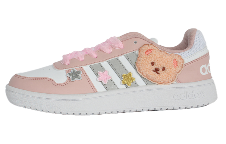 [Custom Shoes] (W) adidas neo Hoops 2.0 'Pink-White-Silver Wish Bear' 圖 2