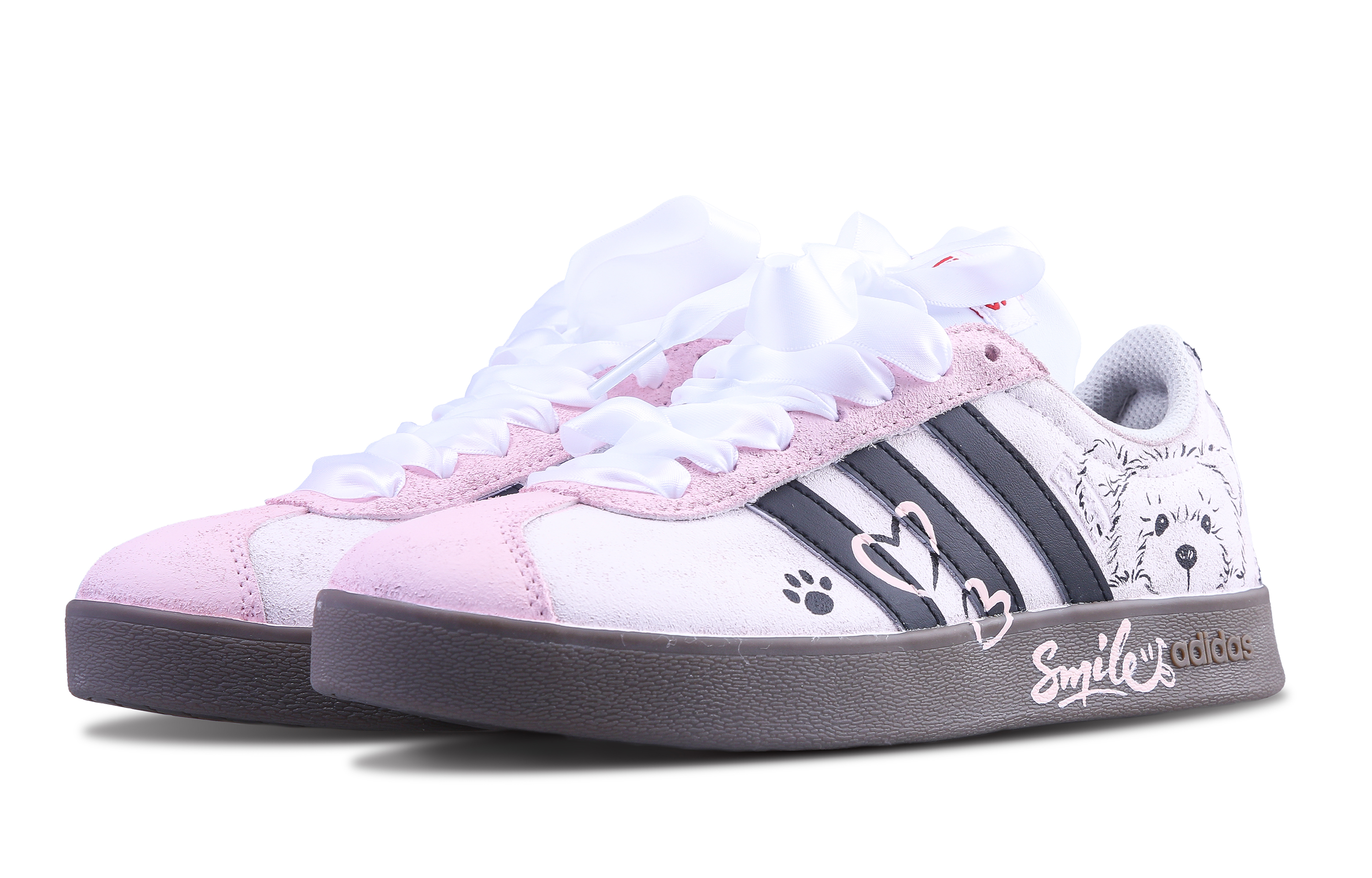 [Custom Shoes] (W) adidas Neo VL Court 'Pink Sweetheart Bear' 圖 4