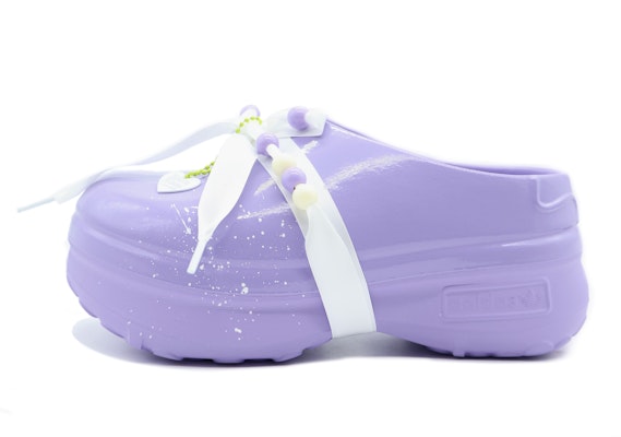 【客製化球鞋】 adidas originals AdiFOM Stan Smith Mule 休閒舒適防滑絲帶 甜美 日常萬用包頭拖鞋 女款 紫色 Order 【客製化球鞋】 adidas originals AdiFOM Stan Smith Mule 休閒舒適防滑絲帶 甜美 日常萬用包頭拖鞋 女款 紫色