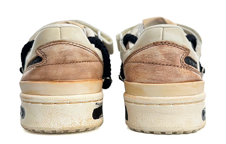 Shop 【訂製球鞋】 adidas originals FORUM 84 靜謐深秋 老化 解構 防滑耐磨 低筒 板鞋 女款 黑棕