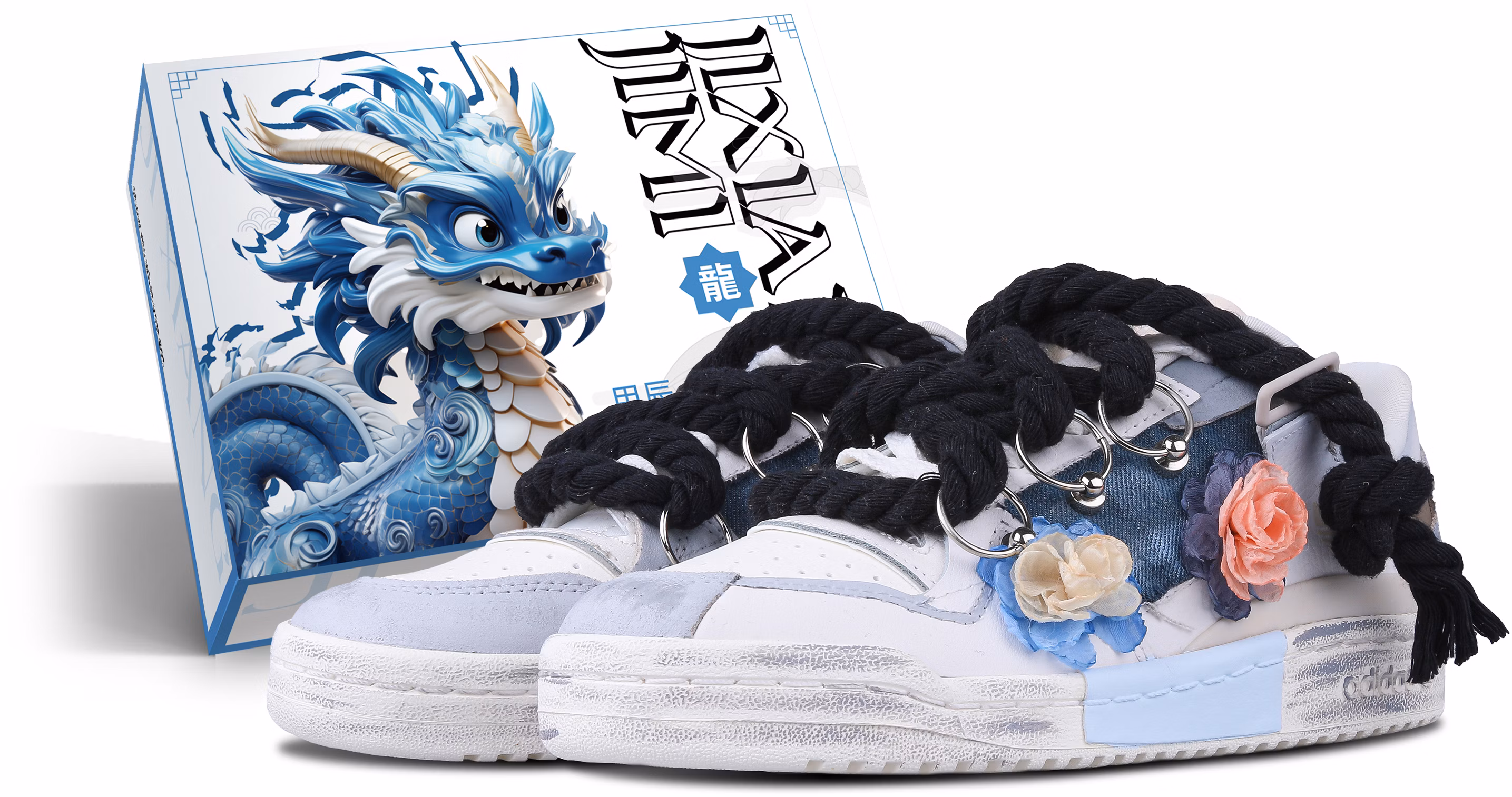 custom-shoes-women-adidas-originals-forum-low-floral-blue-white-grey
