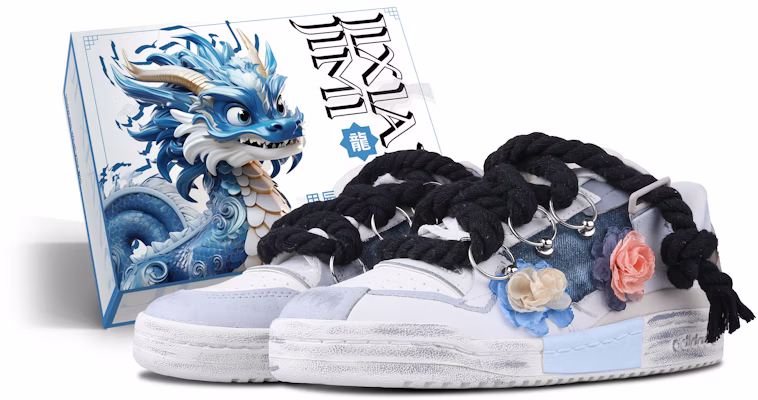 (W) 아디다스 오리지널 포럼 로우 "플로럴 블루-화이트-그레이" (커스텀 슈즈) GX2159(Team51-步步生花SBOX) Buy (W) 아디다스 오리지널 포럼 로우 "플로럴 블루-화이트-그레이" (커스텀 슈즈) GX2159(Team51-步步生花SBOX)