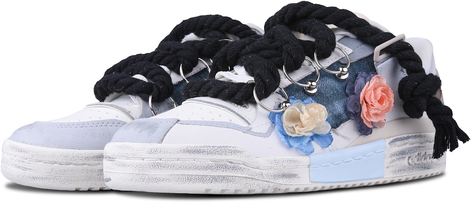 (W) 아디다스 오리지널 포럼 로우 "플로럴 블루-화이트-그레이" (커스텀 슈즈) GX2159(Team51-步步生花SBOX) Shop (W) 아디다스 오리지널 포럼 로우 "플로럴 블루-화이트-그레이" (커스텀 슈즈) GX2159(Team51-步步生花SBOX)